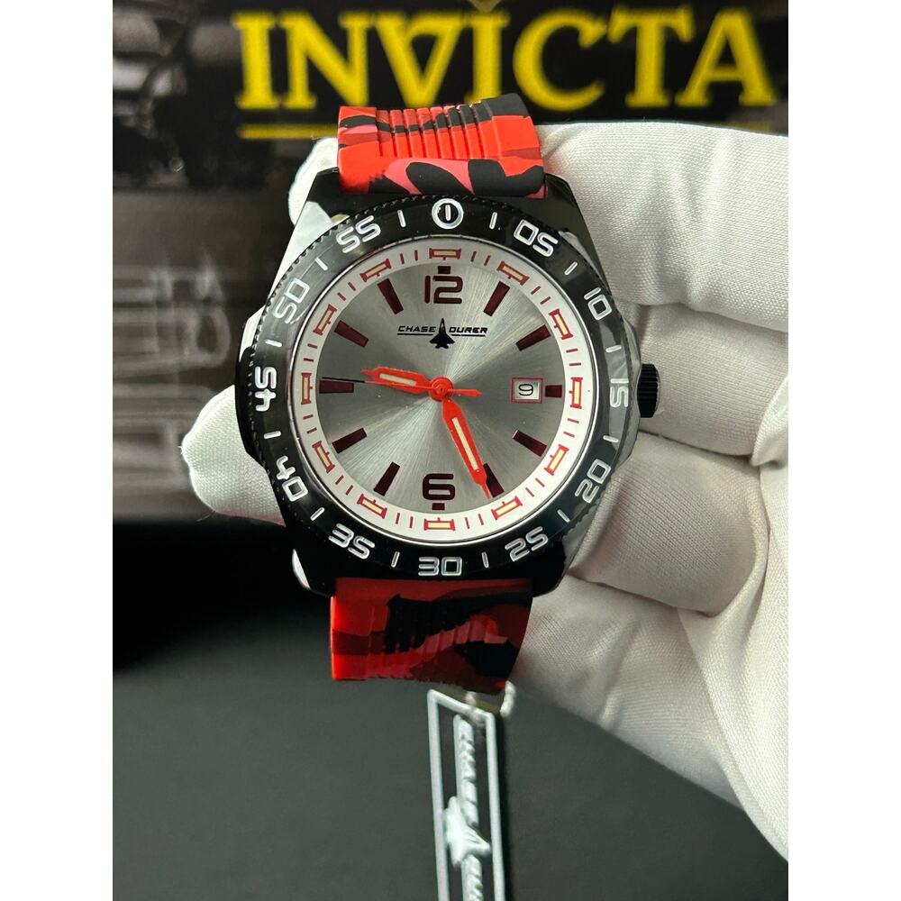 Invicta Chase Durer 45mm Red Camo Watch / $199 Retail!! / Brand New